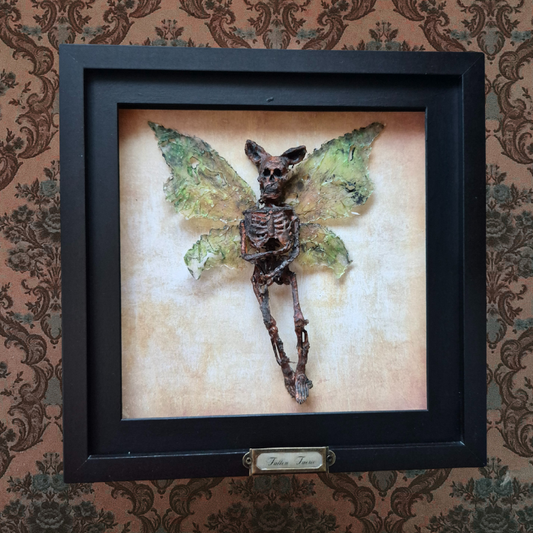 Miniature fallen faerie shadow box display