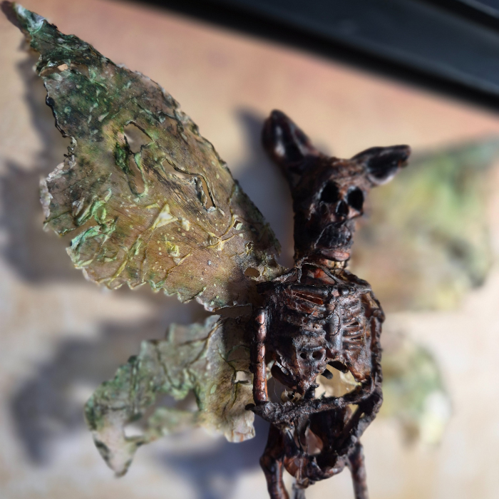 Miniature fallen faerie shadow box display