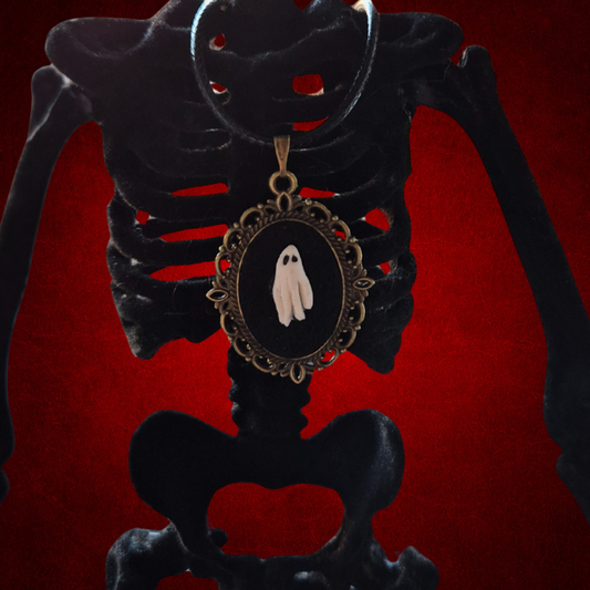Spirit of the Séance – Glow in the Dark Ghost Necklace