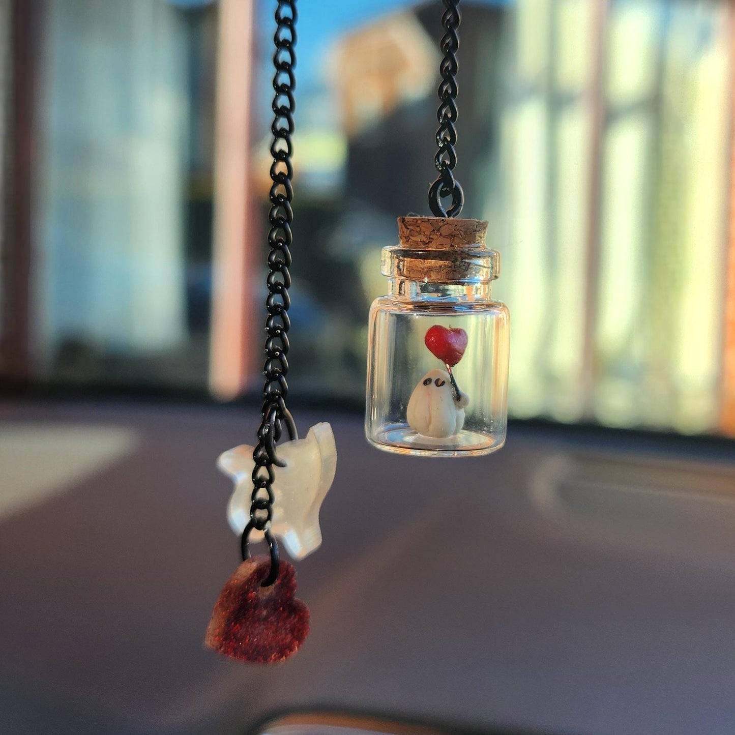 Glow in the Dark Ghost Car Charm