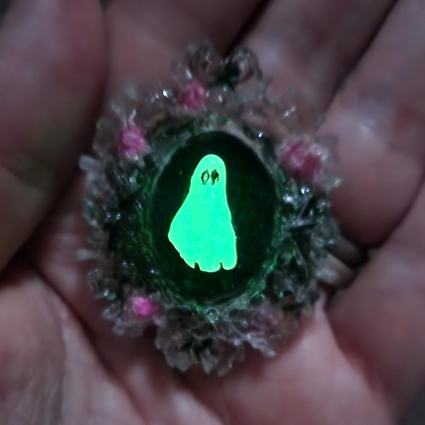 Glow in the Dark Ghost Brooch