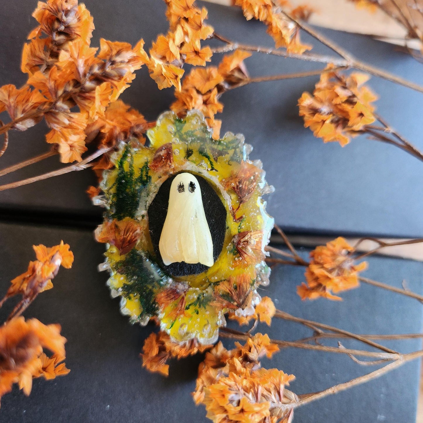 Glow in the Dark Ghost Brooch