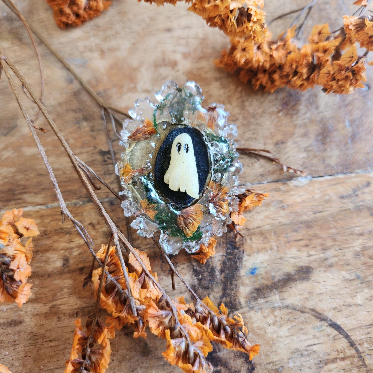 Glow in the Dark Ghost Brooch