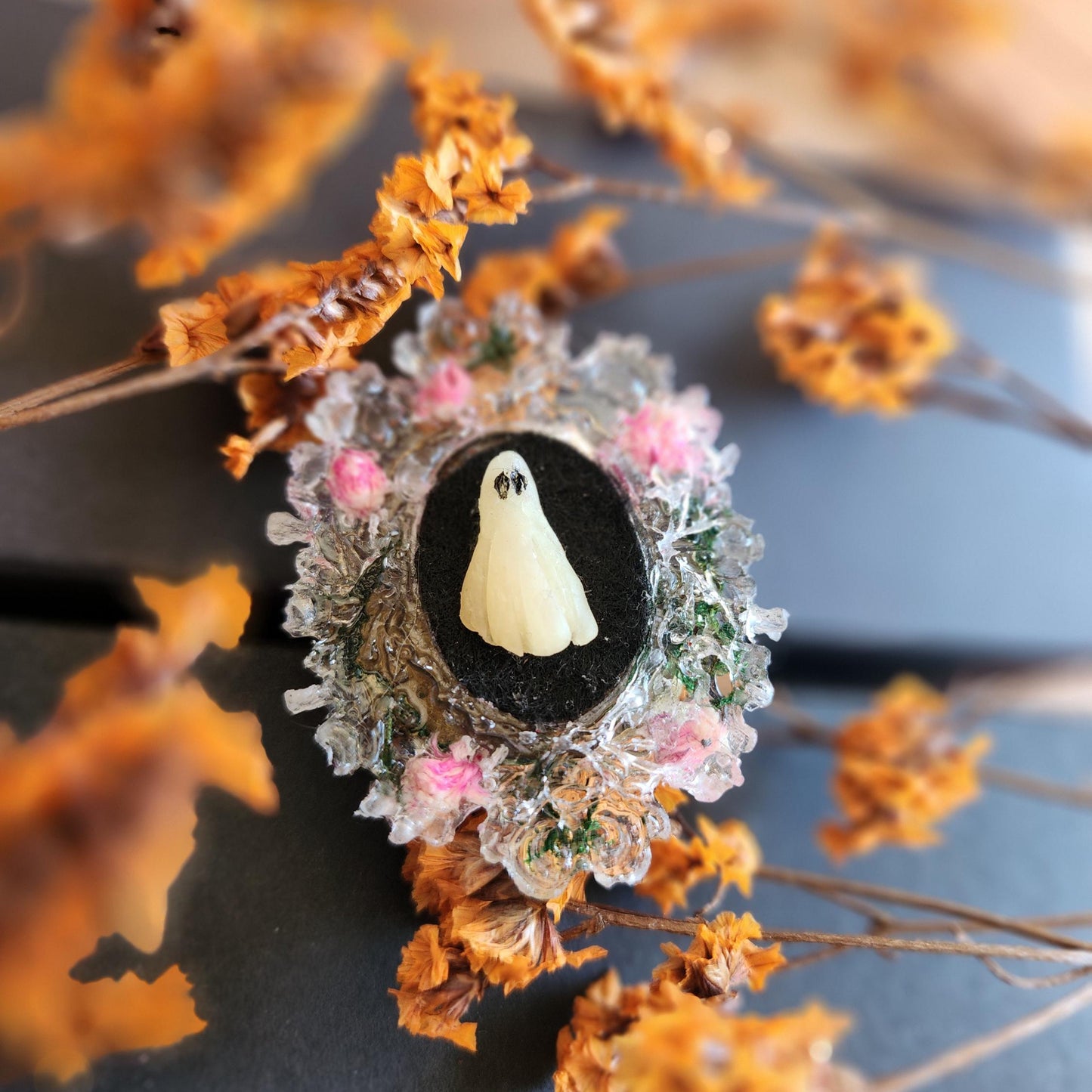 Glow in the Dark Ghost Brooch