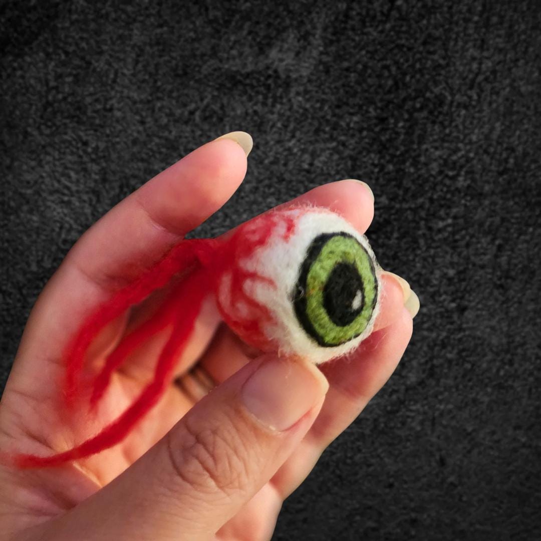 Handmade felted eye Ornament