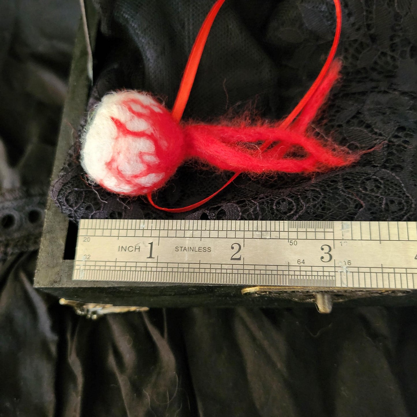 Handmade felted eye Ornament