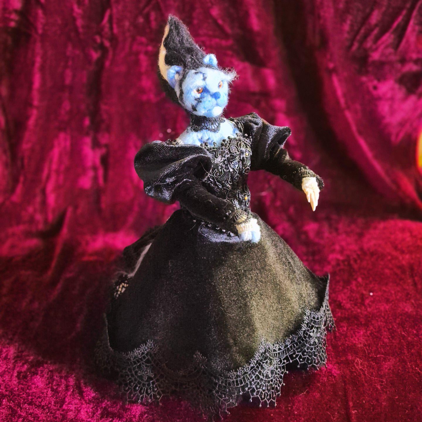 Handmade Needle Felted Cat Art Doll