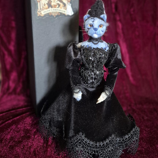 Handmade Needle Felted Cat Art Doll